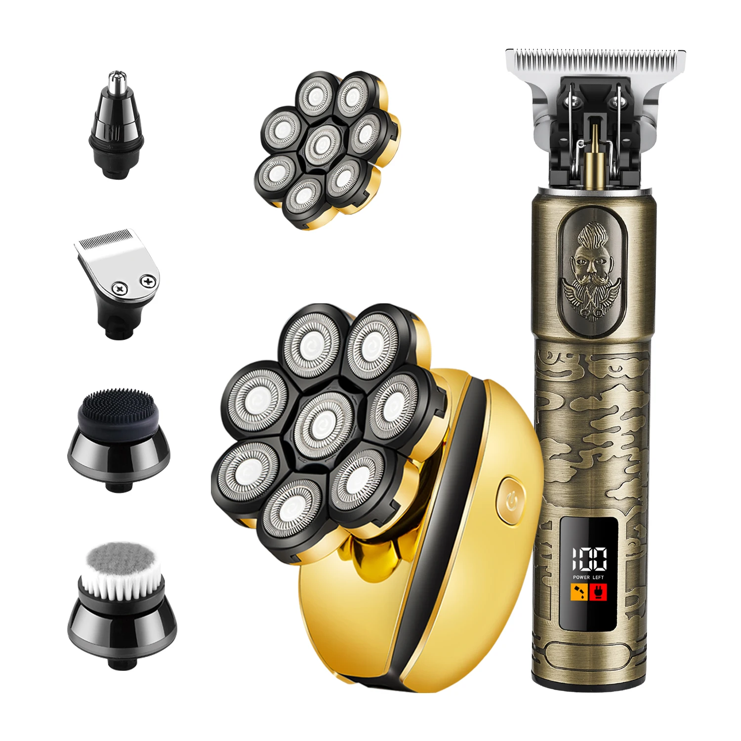 Head Shavers for Bald Men & Professional Hair Trimmer Zero Gapped T-Blade Trimmer