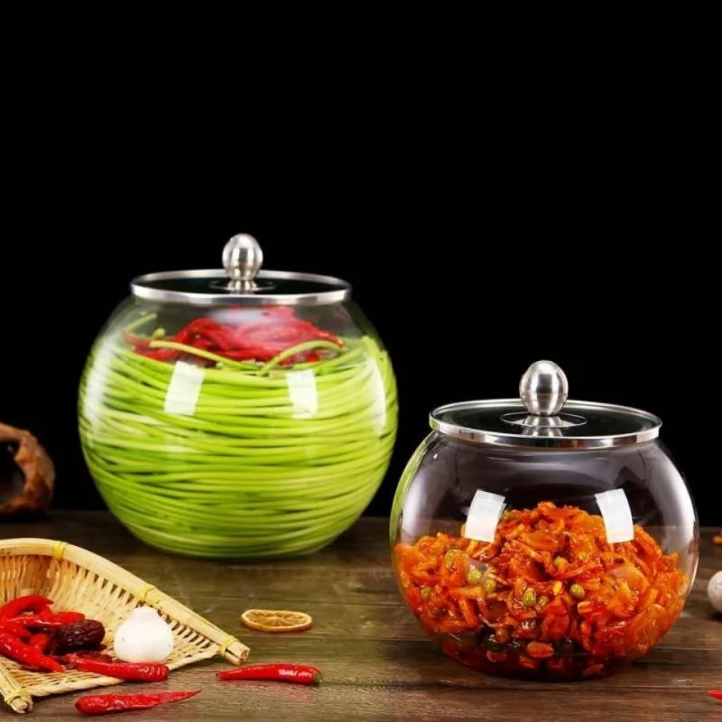 

LMM Large Mouth Thickened Kimchi Jar Household Pickled Pickles Pickles Glass Jar