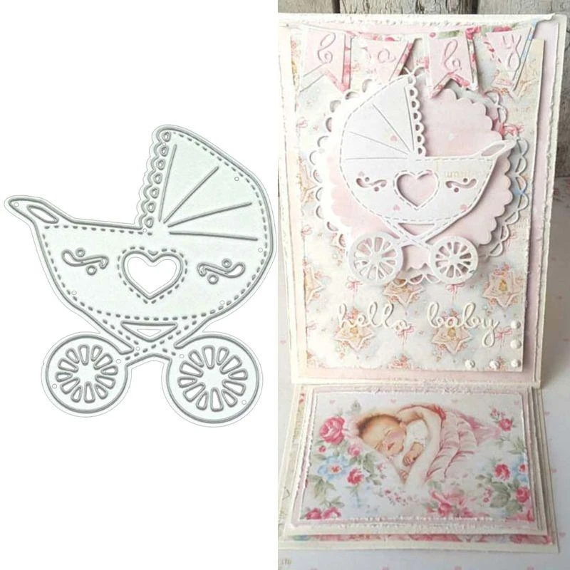 Baby Carriage Stroller DIY Metal Cutting Dies Stencil Scrapbooking Photo Album Stamp Paper Card Crafts Decoration high quality
