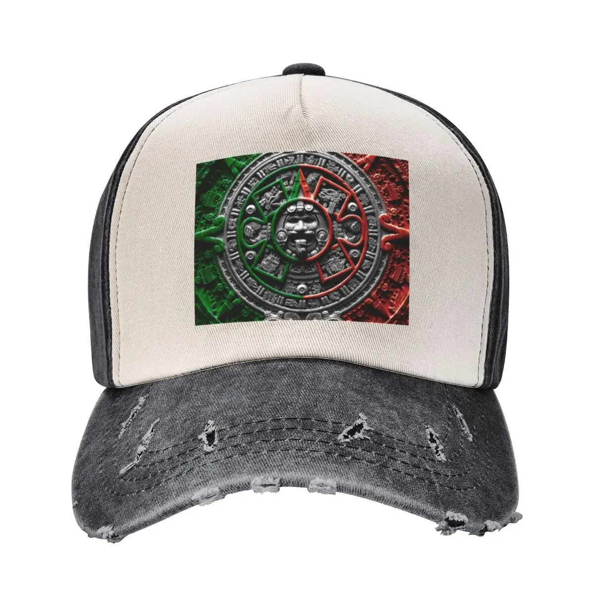 aztec calendar mexico chicano Baseball Cap Hat Man For The Sun Golf Hat Man western Hat Women Hats Men's