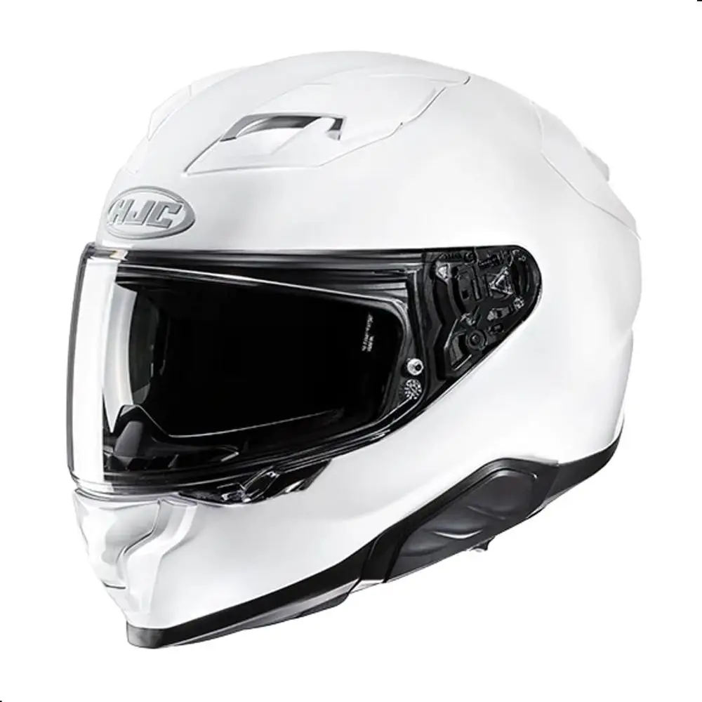 

71 Solid ulMotorcycle Helmet with HJ-38 Pin-lock Shield, DOT Approved (White, Large)