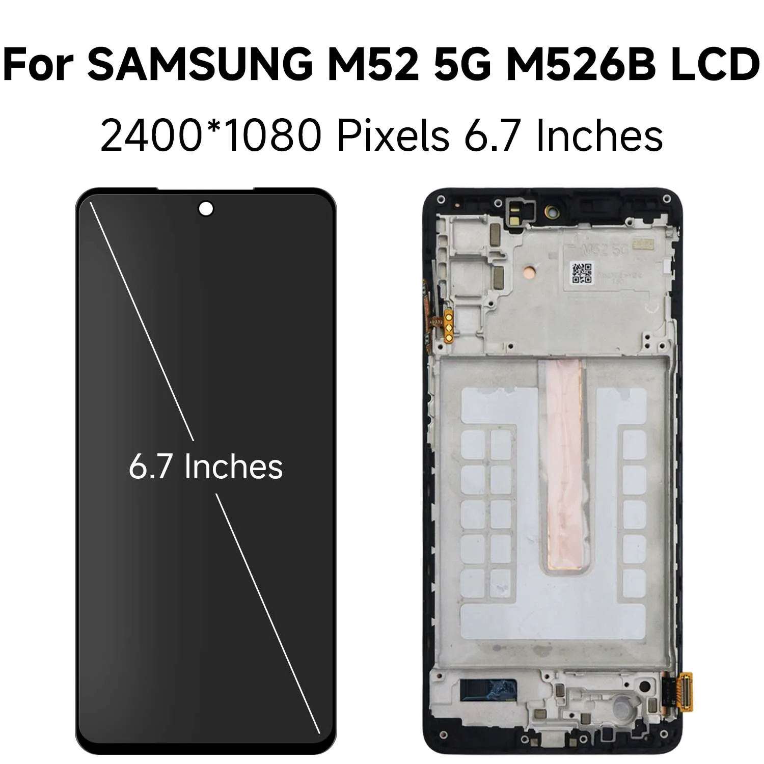 M52 5G For Samsung 6.7\'\'For Ori M52 5G M526 M526BR M526B LCD Display Touch Screen Digitizer Assembly Replacement