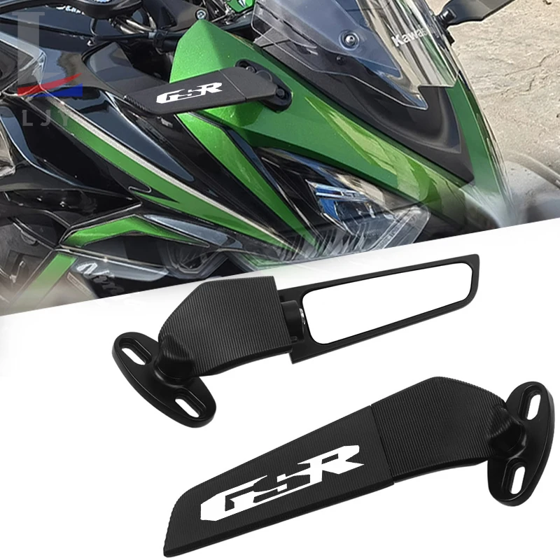 For SUZUKI GSR750 GSR600 GSR400 GSR 750 600 400 Accessories Motorcycle Mirrors Stealth Winglets Mirror Rotate Adjustable