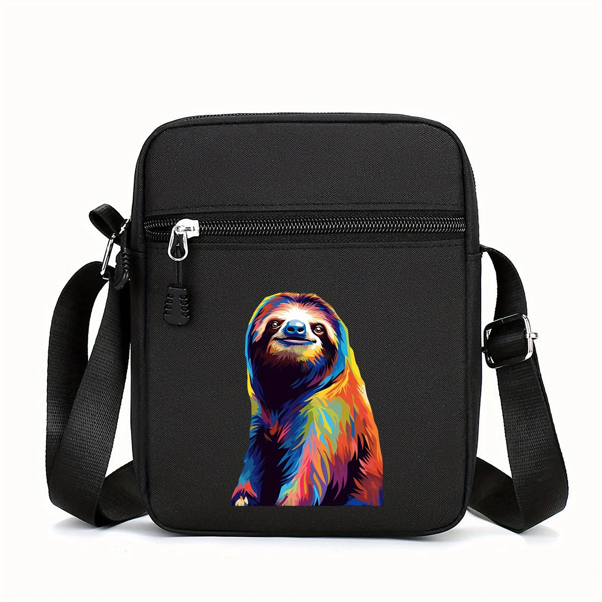 Сумка кросс-боди из ткани Оксфорд с цветным рисунком животных