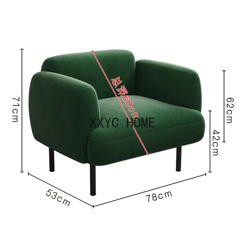 Minimalist Lounge Living Room Sofas Chairs Handrail Design Single Living Room Chair Nordic Comfort Casa Arredo Furniture QF50KS