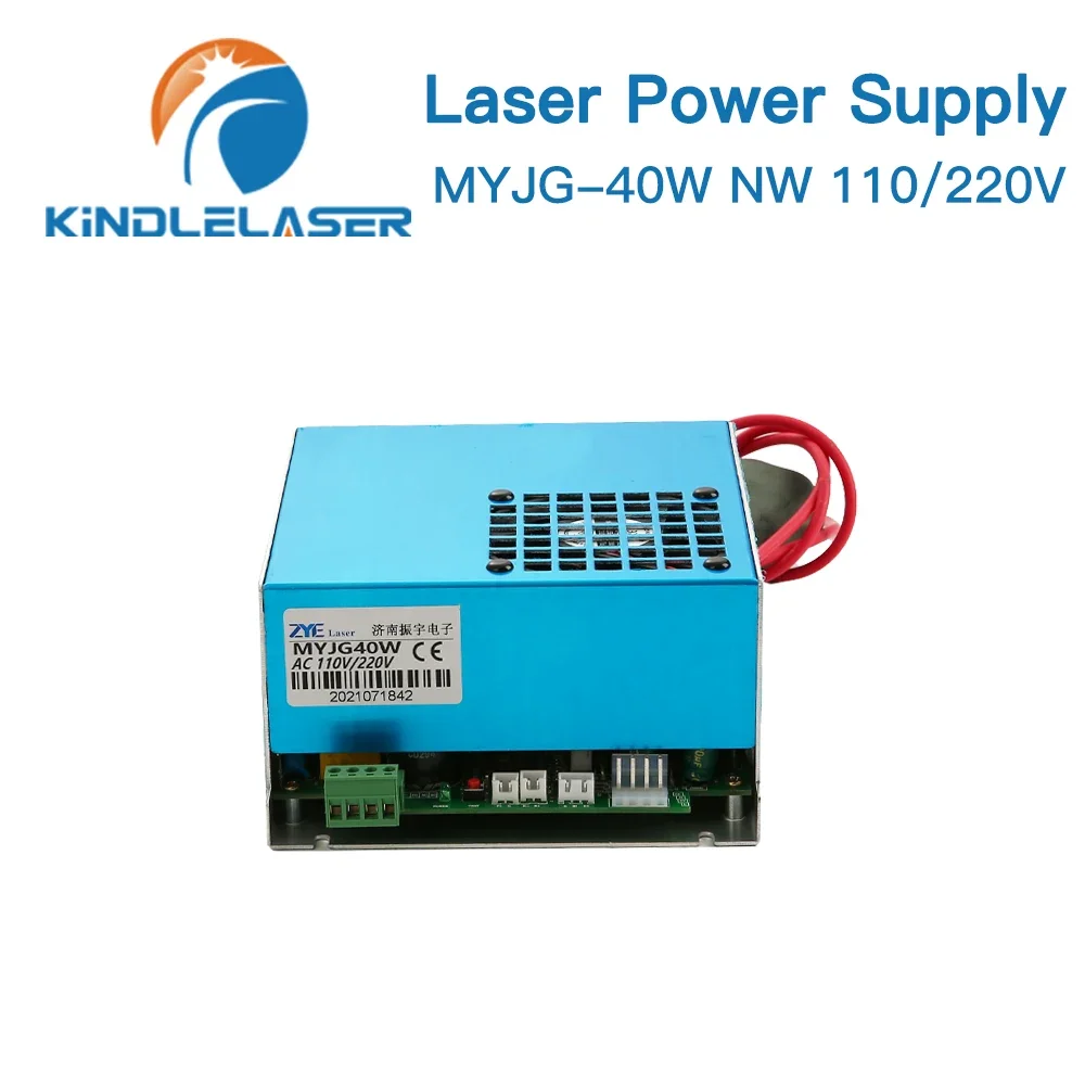 KINDLELASER 40W CO2 Laser Alimentation MYJG-40W Marin110 V/220V pour Laser Tube Gravure Machine De Découpe