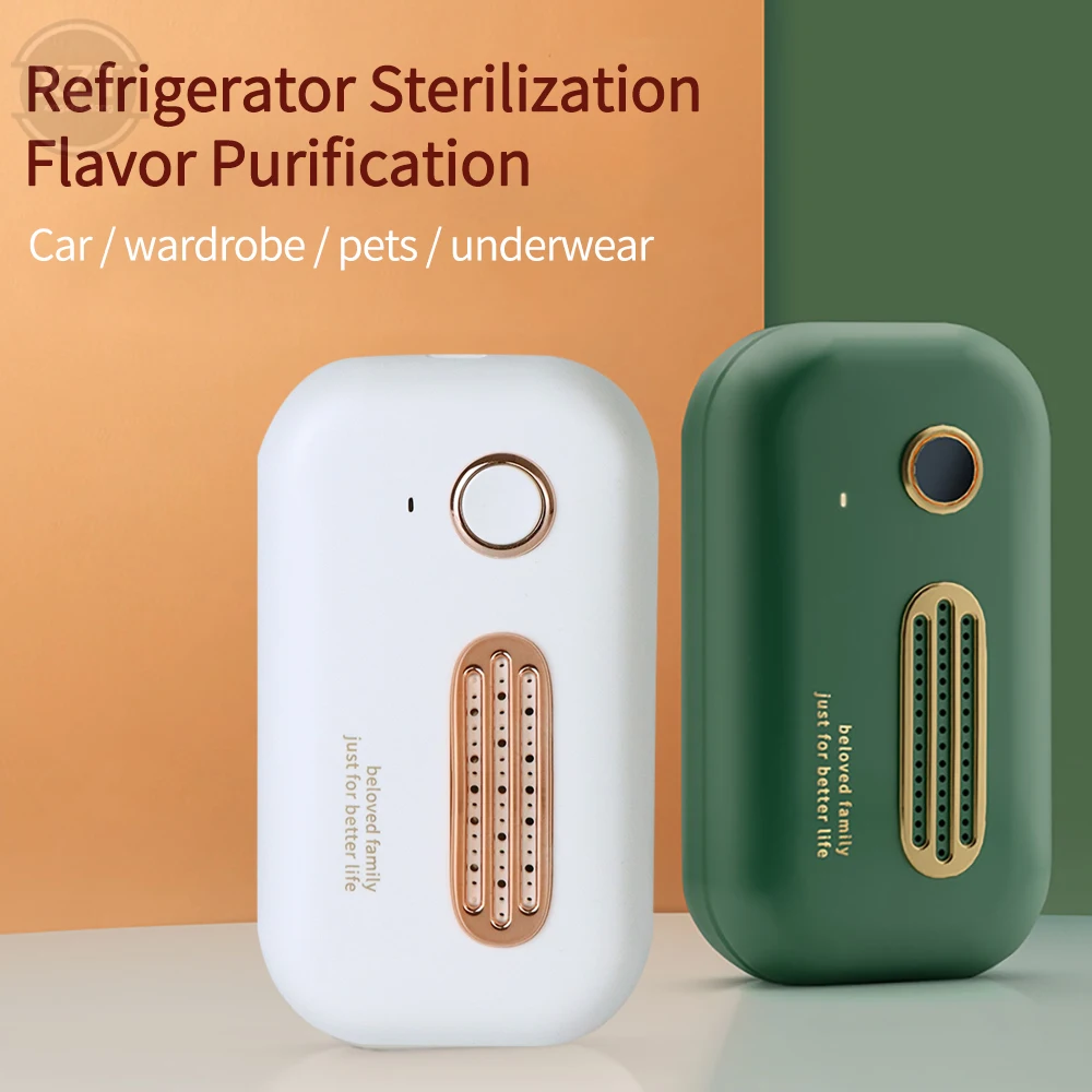 New Household Kitchen Refrigerator Ozone Machine Sterilization Air Purifier Odor removal Portable Compact USB Charging