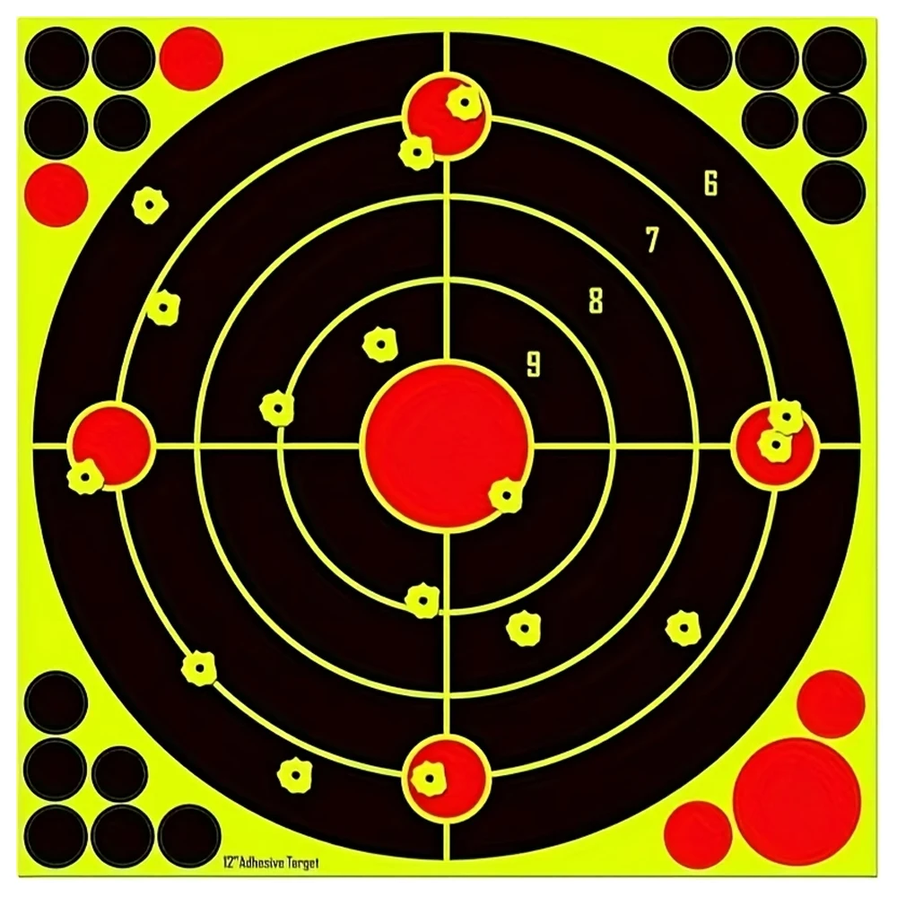 10pcs,Splatter Target 12x 12in, Bursting Bright Fluorescent Yellow on Impact, High Visibility Splatter Target.