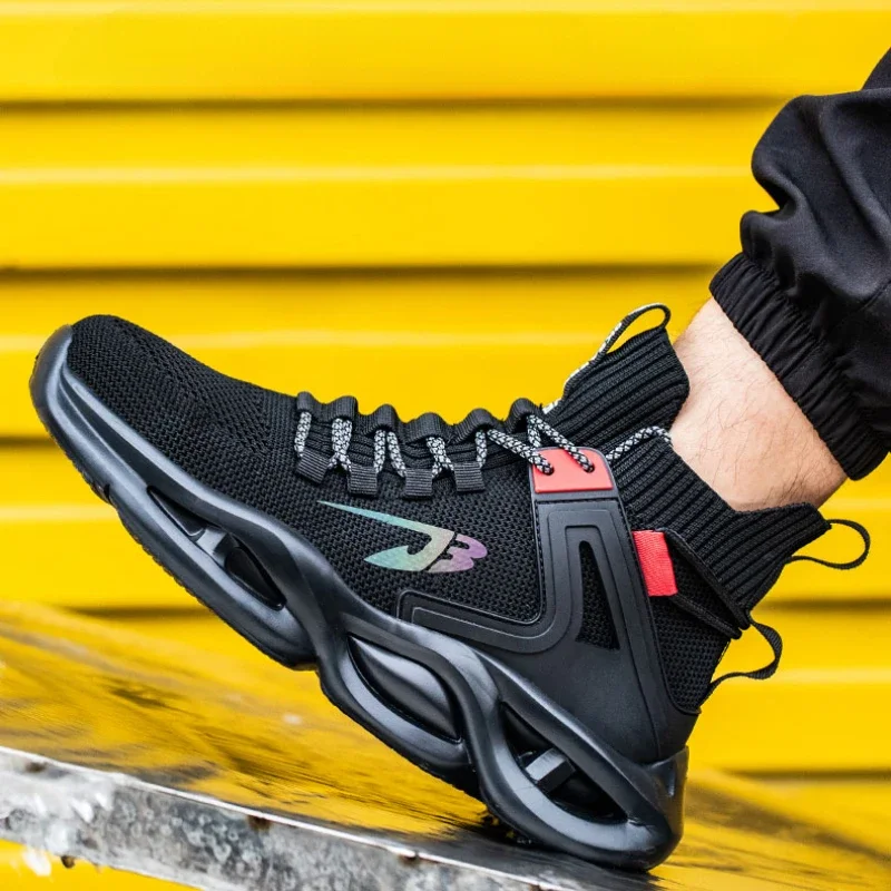 Botas de trabajo con punta de acero para hombre, zapatillas de trabajo antideslizantes, 47 zapatos de seguridad indestructibles, 48 zapatos de seguridad de invierno de caña alta 46