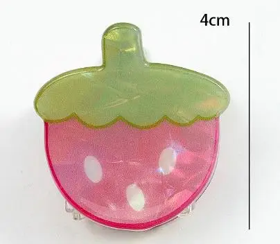 

Strawberry Claw Clip Small Acrylic Nonslip Jaw Clamp Retro Fruit Hair Clip Cute Hair Accessory for Women Girls Toddlers