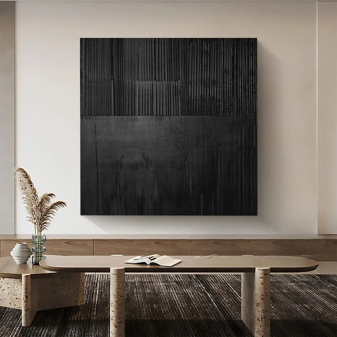 

Black 3D Abstract Painting Textured Painting Black 3D Minimalist Painting Large Black Abstract Painting Black Abstract Wall Art