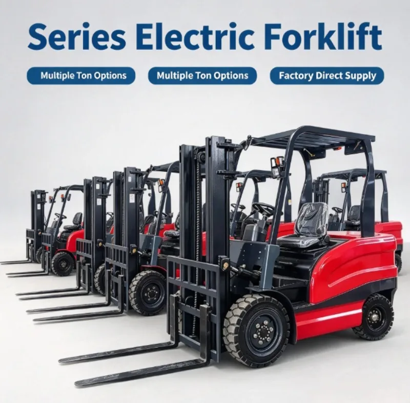 New 4 Wheel Lithium Electric Forklift 2Ton 2.5Ton 3Ton 3500mm Lifting Height Built-in BMS Battery Protection System
