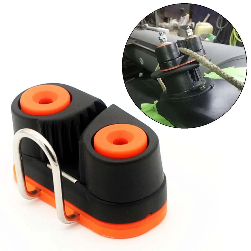 Durable Ball Bearings Nylon Rope Clamp with Leading Rings Marine Hardware Fast Entry Cam Cleat Kayak Boat Cleats
