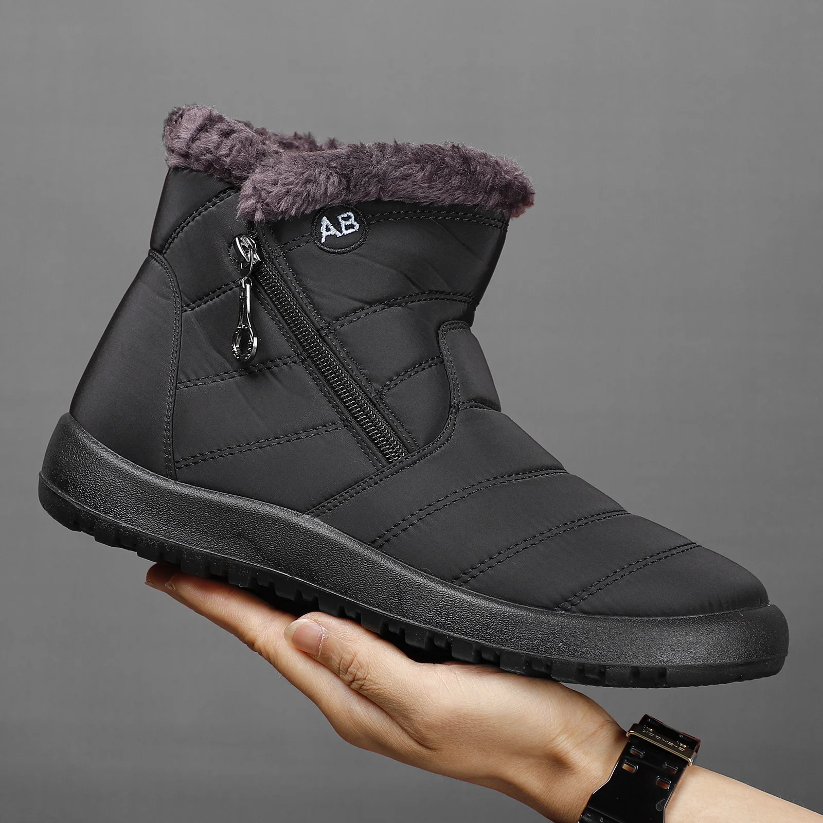 Men Women Boots High Quality Keep Warm Men Snow Boots Non-slip Winter Ankle Boots Outdoor Winter Shoes Men Women Warm Sneakers