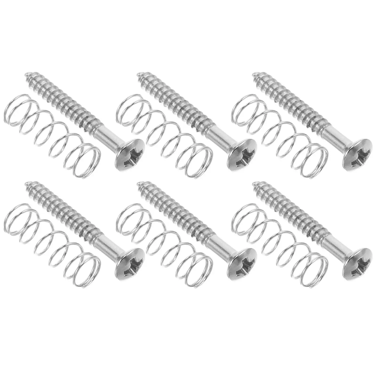 

Electric Guitar Pickups Hardware Bass Pickguard Screws Parts Mounting Silver Spring