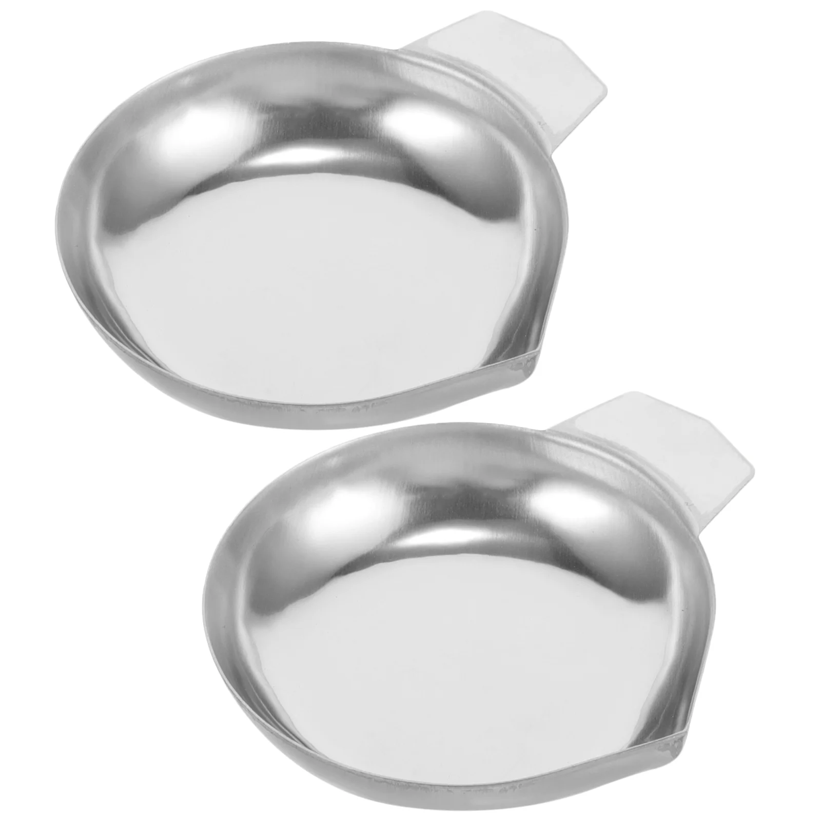 

2 Pcs Diamond Weighing Pan Tray Metal Loose Stainless Steel Powder Pans Dish for Jewelry Scale Electronic Trays