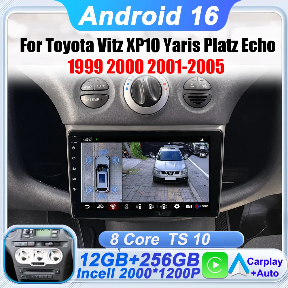 Android 15 Car Radio for Toyota Yaris 1999-2005