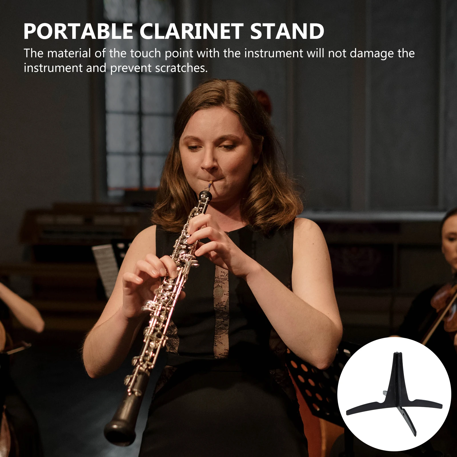 

Clarinet Stand Detachable Bracket Accessory Holder Support Brackets Small Flute