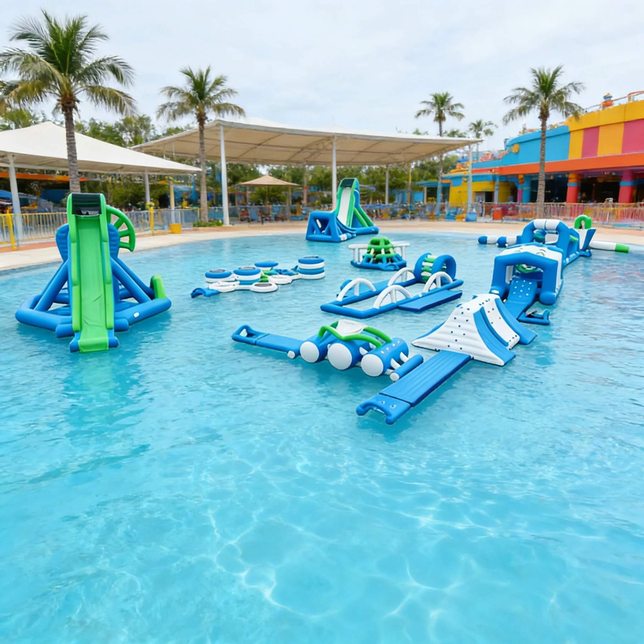 Custom Durable Water Park Equipment Colorful Floating Aqua Park for Indoor Outdoor Commercial Playgroundpromote sales