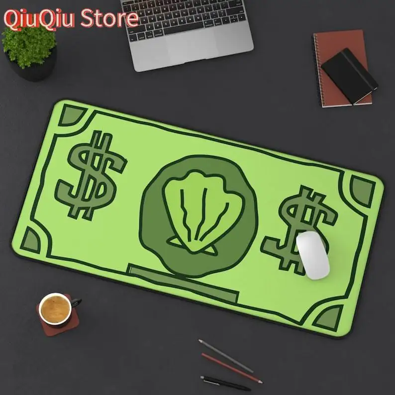 

Spongebob Mr. Krabs Dollar Money Funny Green Mousepad | 2 Sizes | Gaming Desk Mat | Custom Mousepad | Keyboard Mat | Office Deco