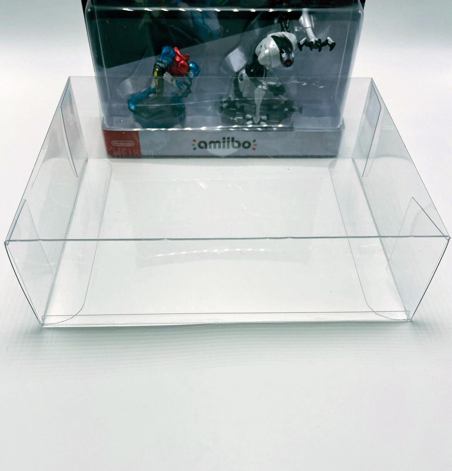 1 Box Protector For Nintendo Switch Metroid Dread Double Amiibo Protector Clear Display Case Collect Box