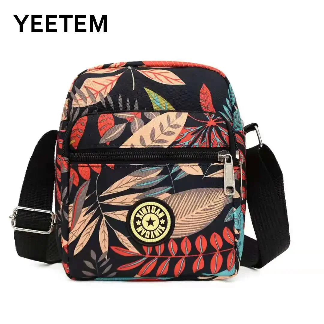 Women\'s Small Square Bag New Style Nylon Casual Printing Portable Diagonal Polyester Bags Multi-layer Ladies Shoulder Wholesale