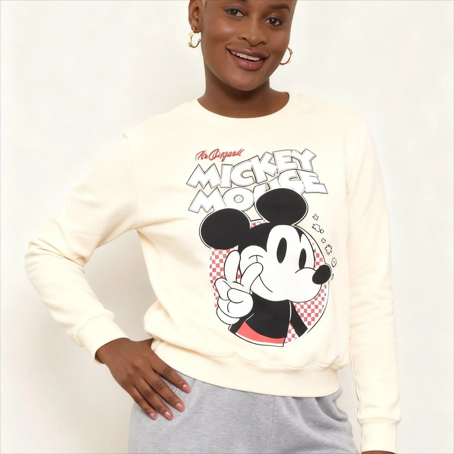 Otoño nueva sudadera con capucha para mujer Disney Vintage Mickey Mouse estampado pulóver Casual manga larga parte de arriba ropa informal moda Y2k