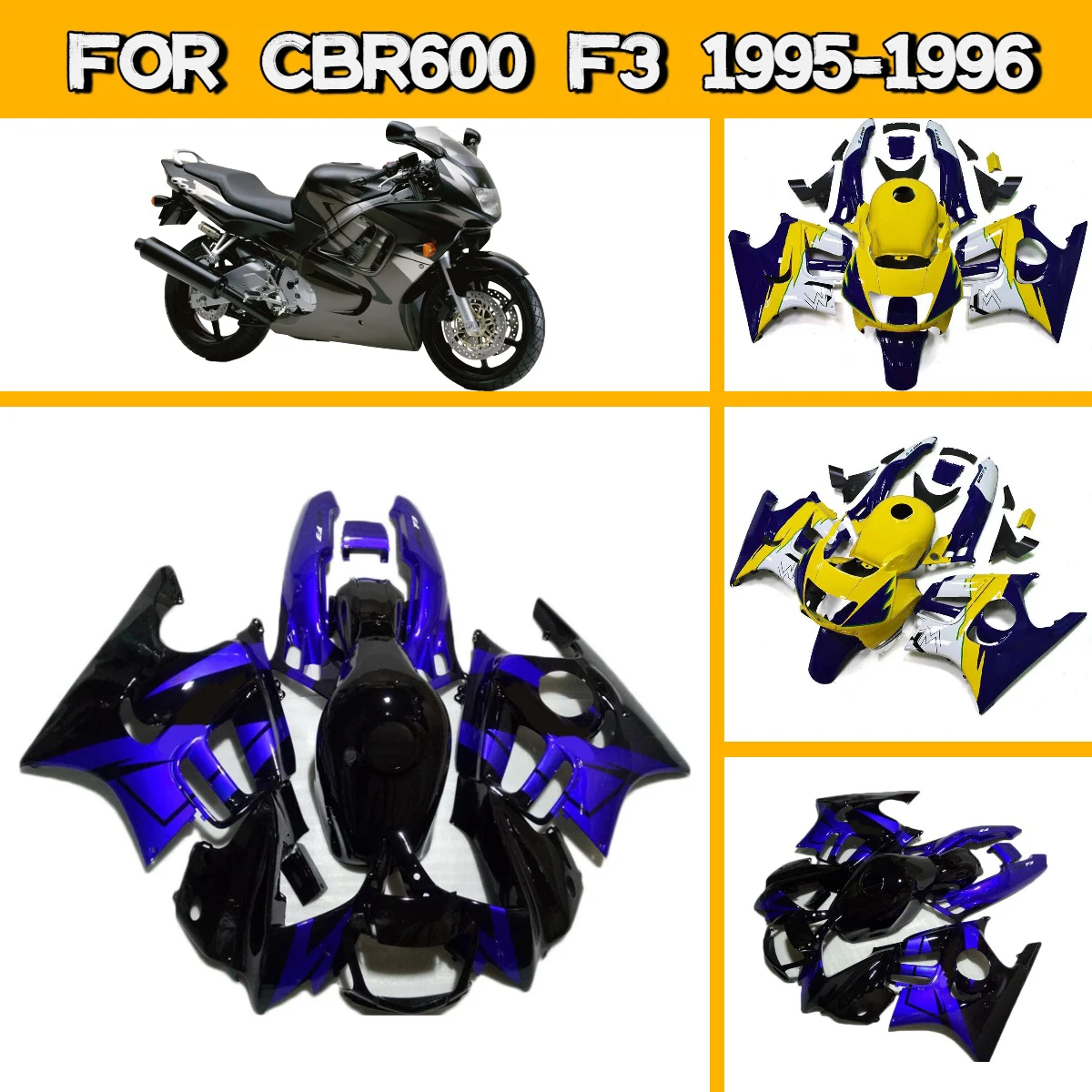 

For 1995 1996 Honda CBR600 F3 Easy Install Plastic Part Body Kit Motorcycle Fairings 95 96 CBR 600 F3 Fairing Set