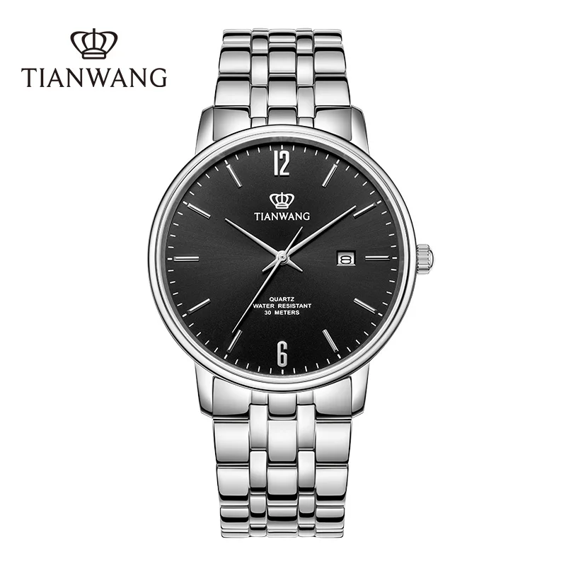 TIAN WANG Men\'s Watches For Men Fashion Quartz Wristwatch Simple Business Watch High-end Steel Belt Waterproof Male Wrist Watch