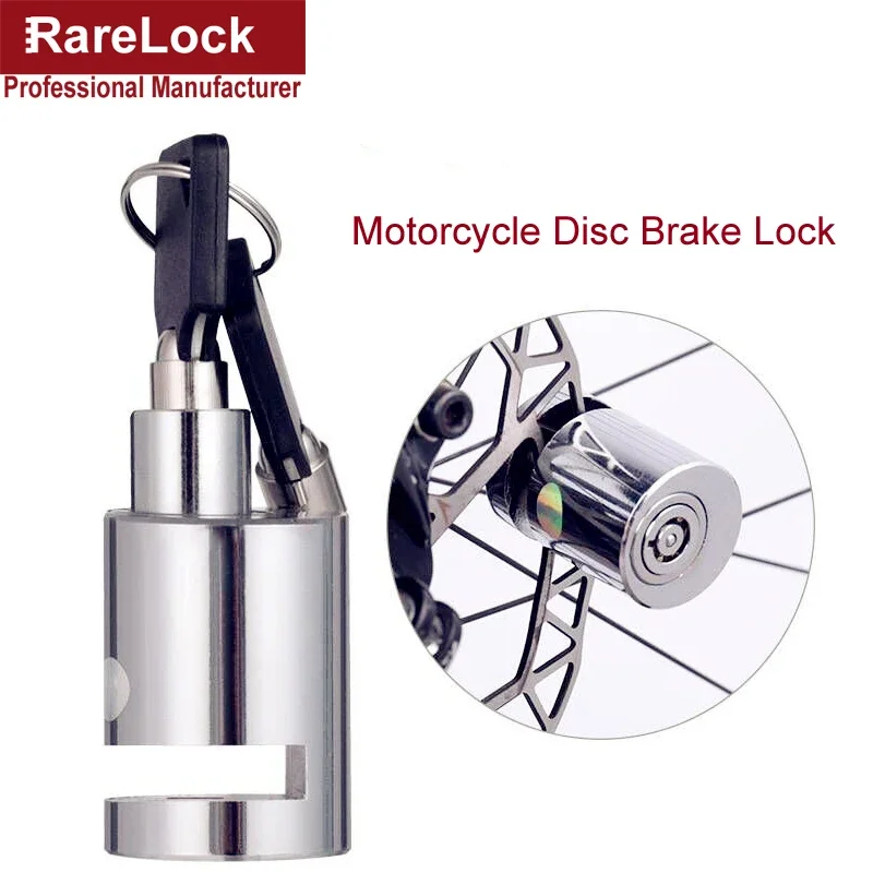 

Mini Steel Motorcycle Dick Bake Lock with Key for Cycling Bicycle Bike Rarelock YP72 H