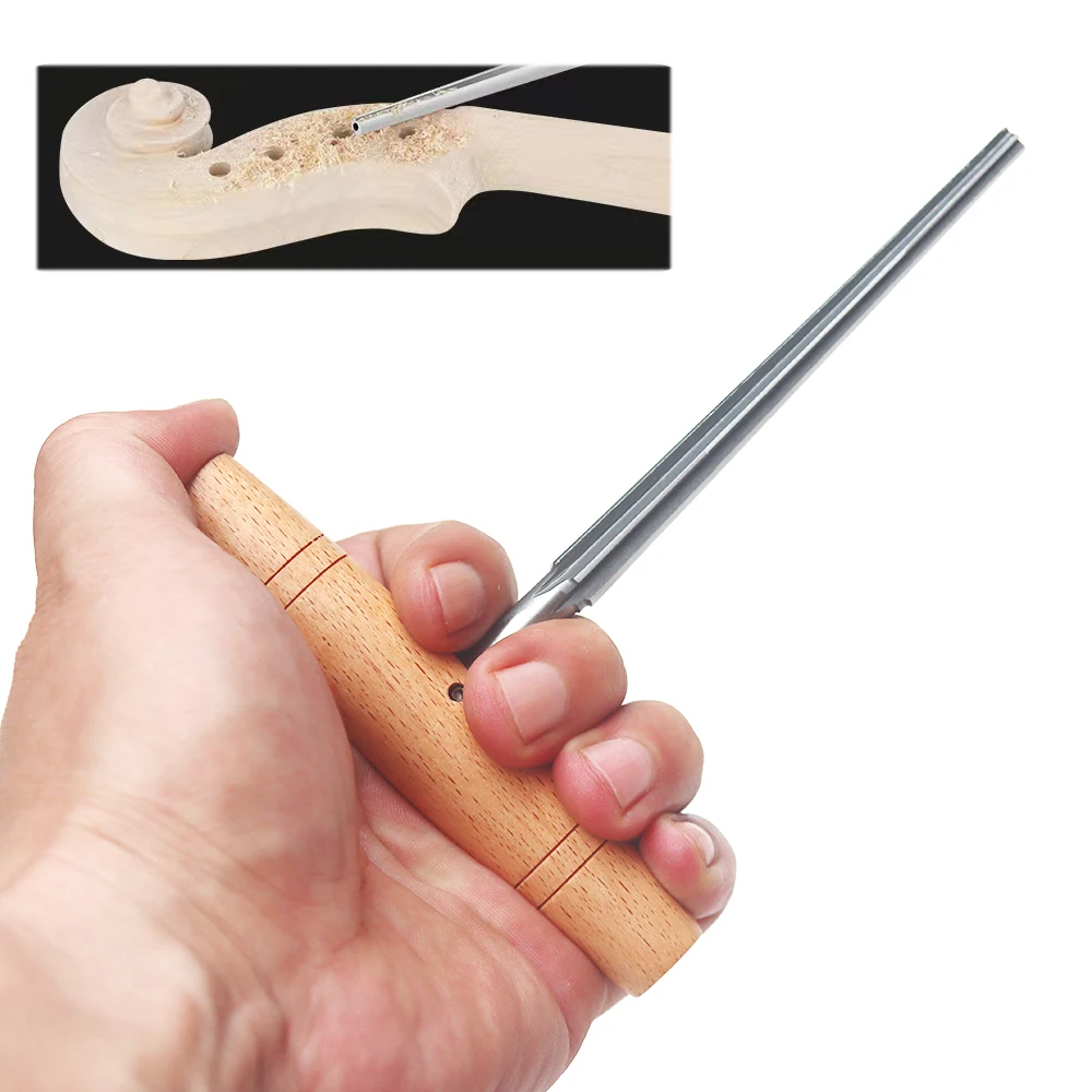 Violine Viola Peg Loch Reibahle für 3/4 4/4 Violine 1:30 Kegel mit Buchenholzgriff Violine Gitarrenbauer Werkzeug