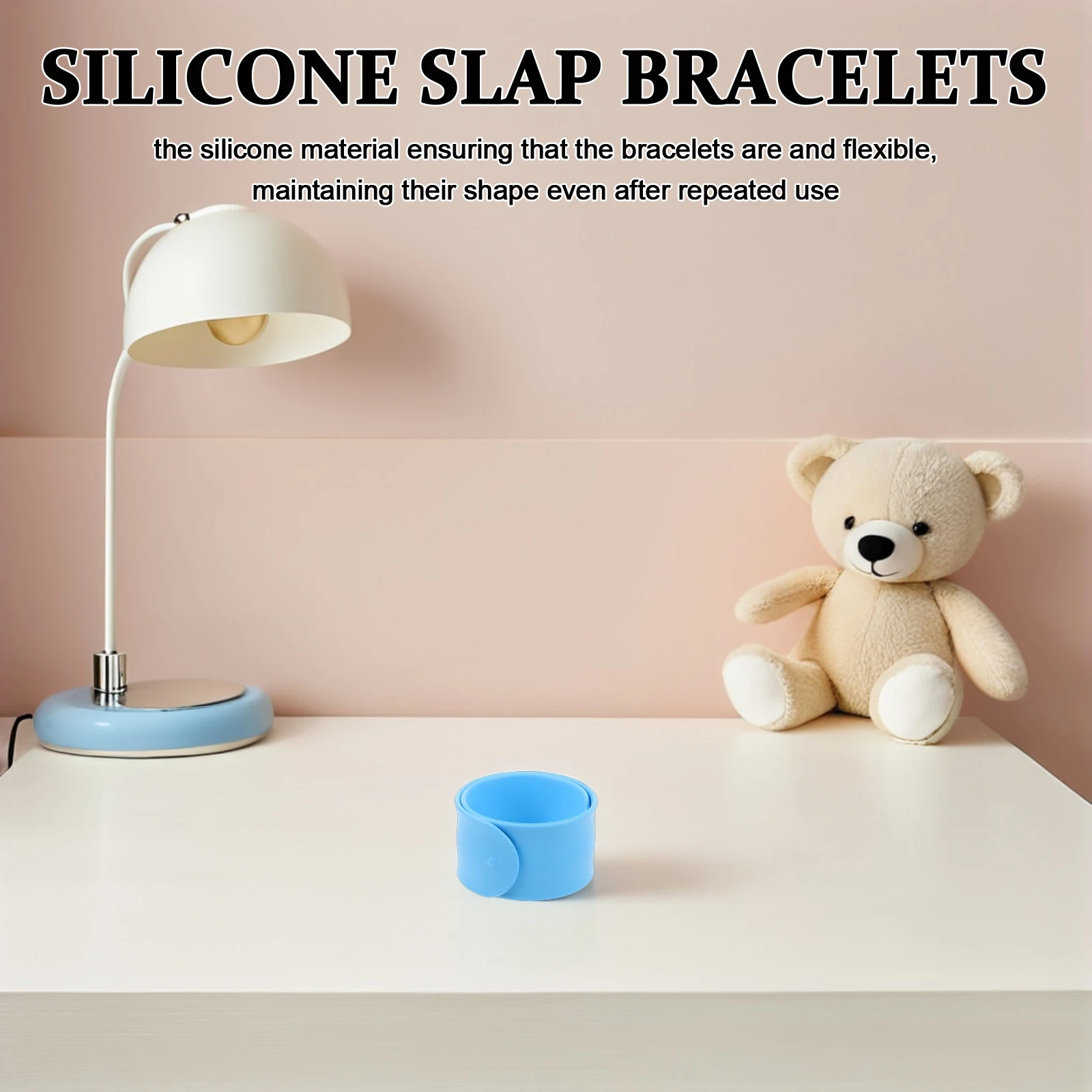 

24pcs Kids Silicone Slap Bracelets Colorful Wristbands Bulk Party Favors Snake Snap Bands Carnival Accessories Classroom