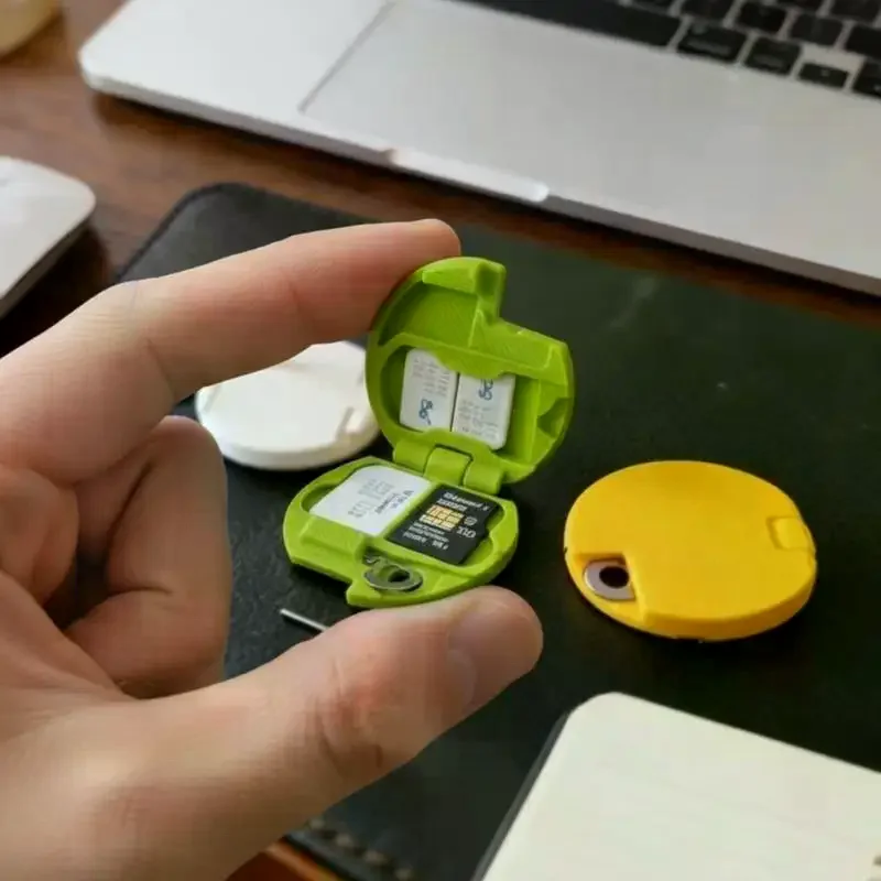 3D Printed SIM TF Card Holder: Portable Shockproof Storage Case With Eject Pin For Travel