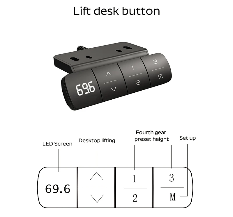 طاولة كمبيوتر مكتبية بيضاء فعالة من حيث التكلفة، مكتب بارتفاع كهربائي قابل للتعديل للعامل #6