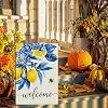 Garden Flag 12x18 Inch, Welcome Lemon Floral Yard Flag Double Sided Outdoor Decorative Flag for Lawn Patio Porch, Farmhouse  jjp