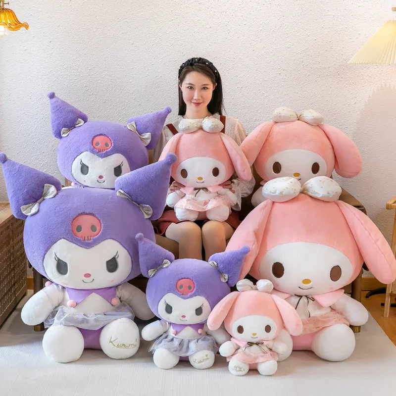 

Platinum Series 40Cm Plush Doll Toy Sanrio Cute Modeling My Melody Kuromi Ornaments Girls Learn To Sleep Pillow Birthday Gift