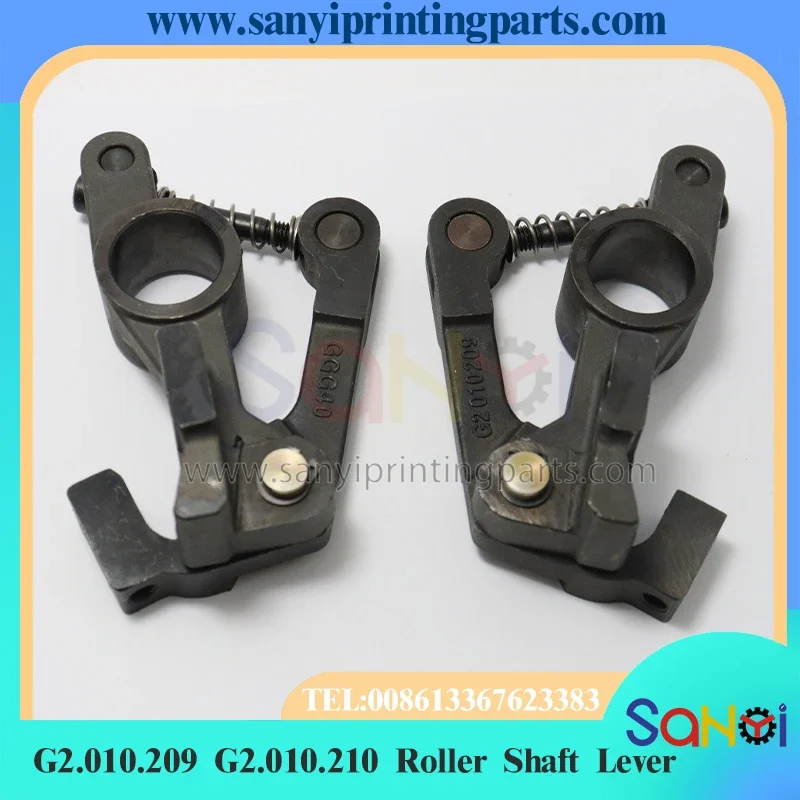 1 ชุดที่ดีที่สุดคุณภาพ G2.010.209 G2.010.210 Roller SHAFT LEVER สําหรับ Heidelberg SM52 PM52 การพิมพ์เครื่อง