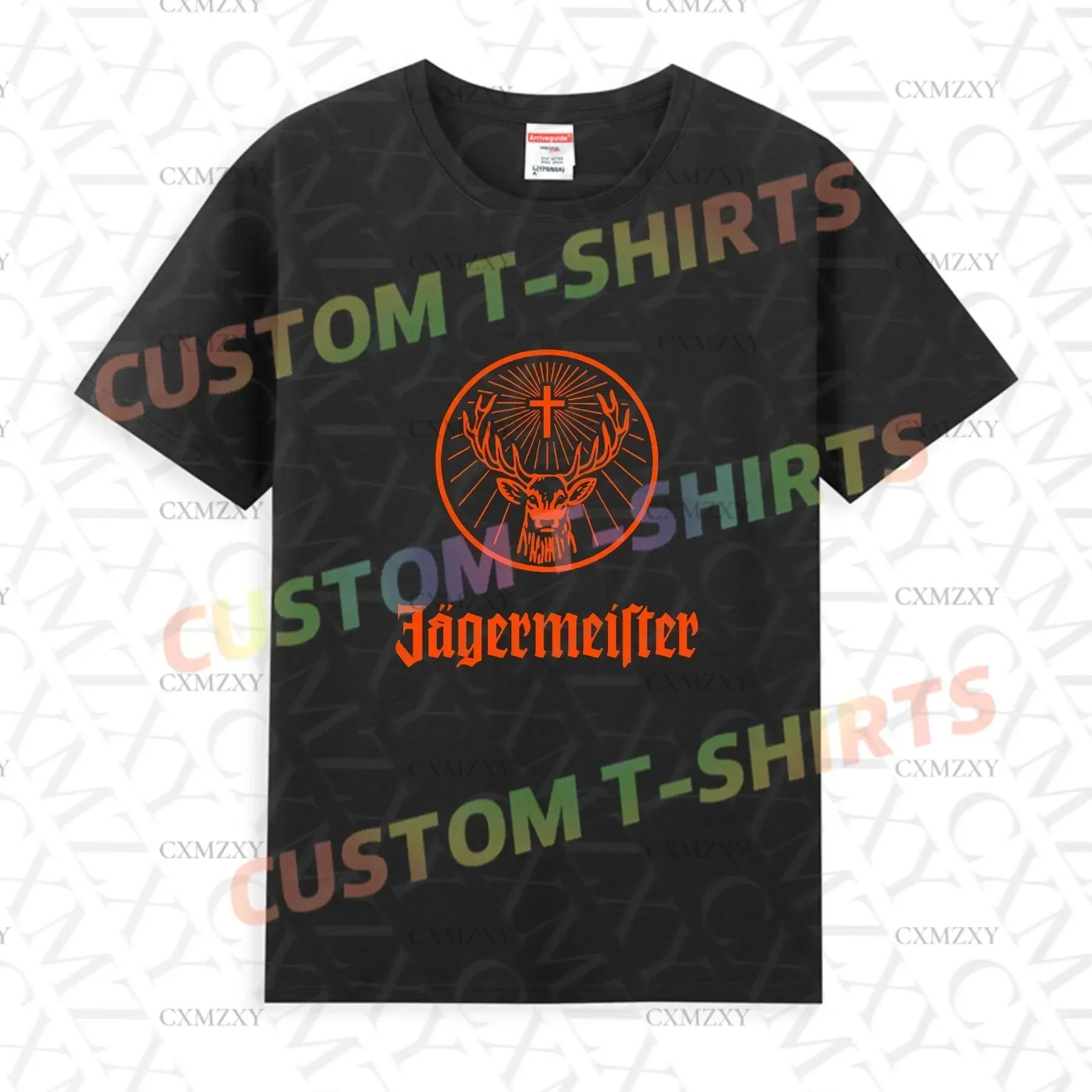 

2025 Men T Shirt Casual Jagermeister Logo Vintage T-shirt Graphic Oversized Sports Tops Breathable Comfortable Streetwear S-3XL