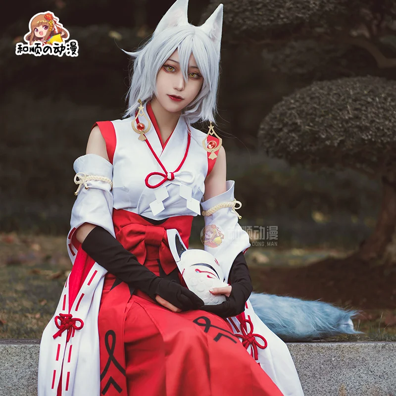 Game Genshin Impact Kitsune Saiguu Cosplay Costume Hefeng Halloween Carnival Fancy Party Game Costume