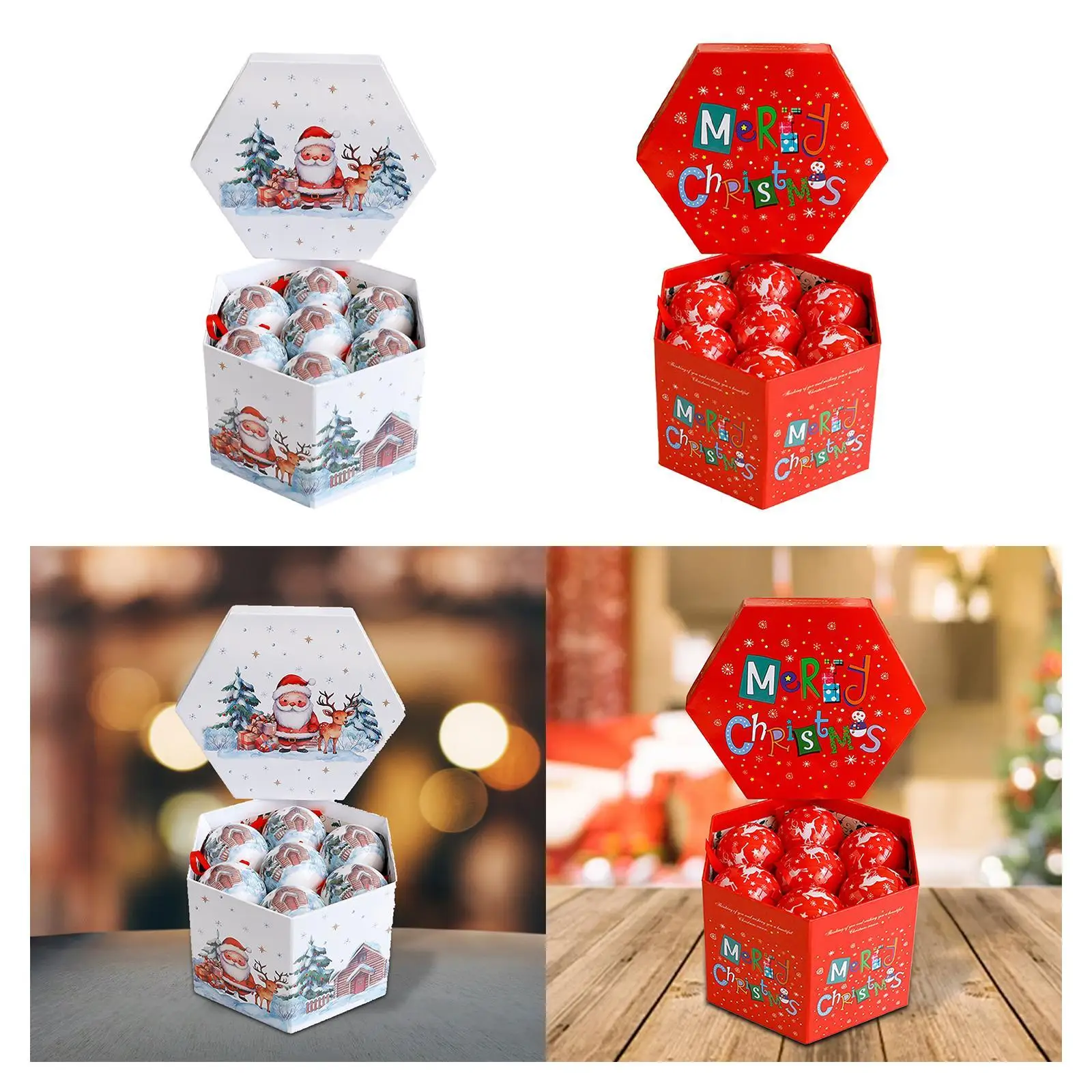 14Pcs Xmas Small Pendants Shatterproof Christmas Balls Christmas Tree Decoration for Holiday Festive Home Decorations Porch Yard