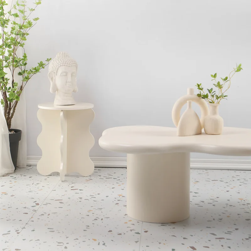 

Nordic irregular coffee table low table cloud special-shaped tea table
