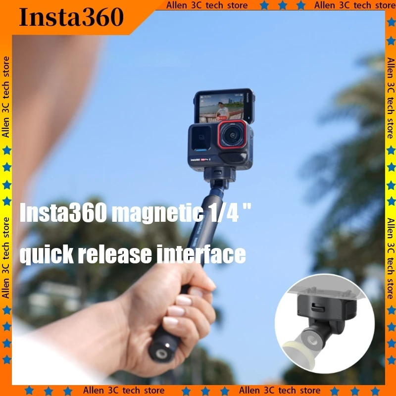For Insta3601/4 "Quick Release Adapter Magnetic Mount Sports Camera Outdoor Photography Sports Camera Accessories