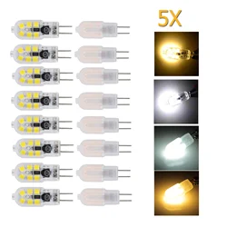 5PCS G4 LED Bulbs Clear/Milky White Shell 3W Mini Silicone Lamp for Chandelier Halogen Bulbs Replacement Home Decor 220V 12V