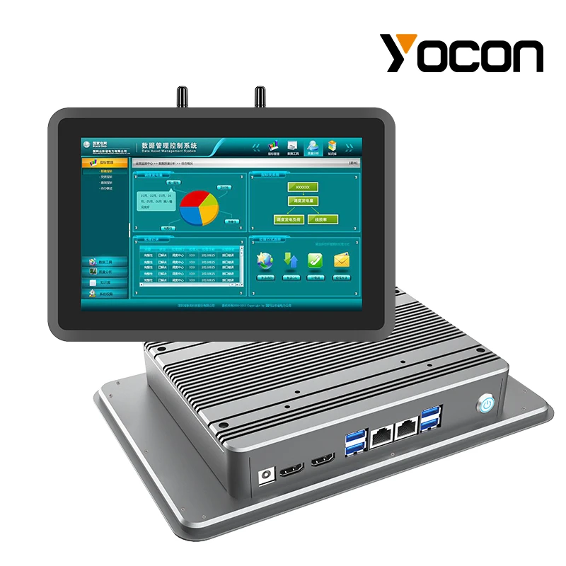 Embedded 10.4 Inch Industrial Panel PC Capacitive Touch All In One PC RS232 Windows Industrial Computer