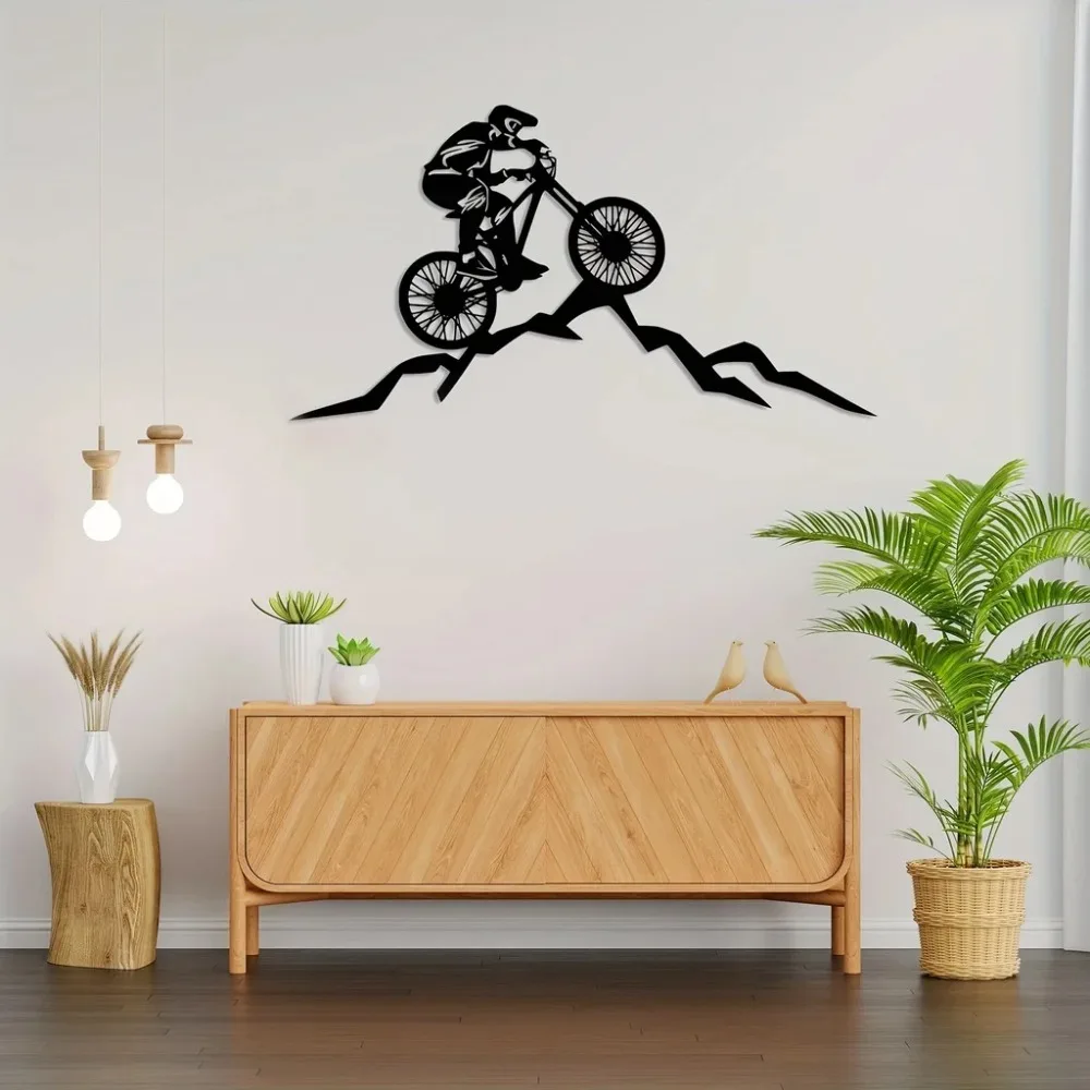 AliExpress CIFBUY HelloYoung Mountain Bike Metal Wall Art Rust-Free Aluminum Wall Decor for Living Room