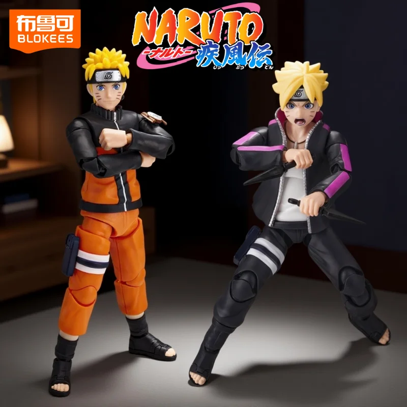 

Blokees Pierrot Naruto Champion Class Ver Anime Figure Uzumaki Naruto And Boruto Assembled Model Character Collectibles Ornament