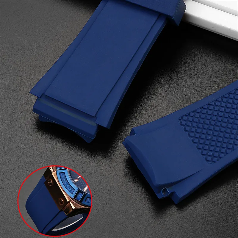 Silicone Rubber Watch Band for Guess W0247G3 W0040G3 W0040G7 Brand Watch Strap Men Sport Waterproof Blue Black Bracelet 22mm