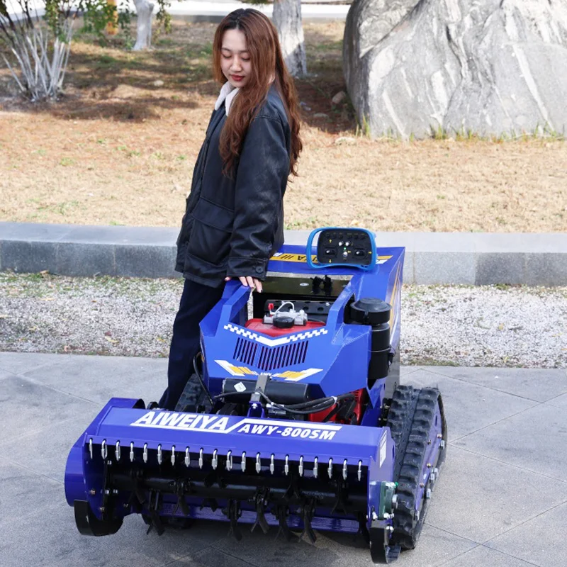 

Индивидуальный CE, сертифицированный EPA дизельный двигатель, небольшой робот, газонокосилка для травы, 800 мм, 1000 мм, гусеничная газонокосилка с дистанционным управлением