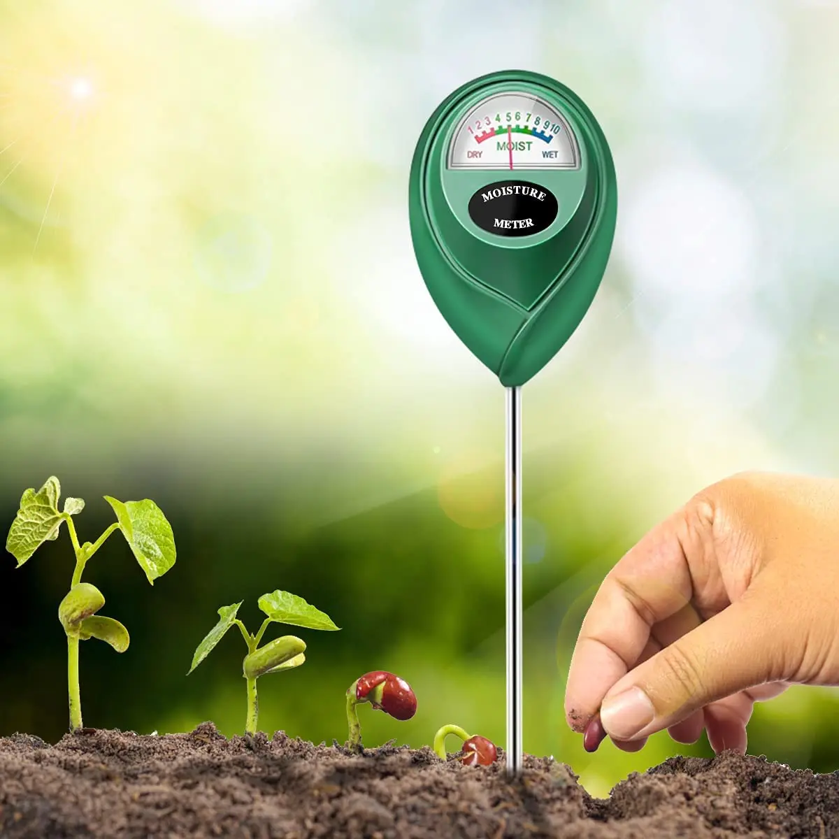 Analog Soil Moisture Sensor Meter Detector Metal Probe Gardening Plant Flower Water Analyzer Test Instrument Hygrometer Tool