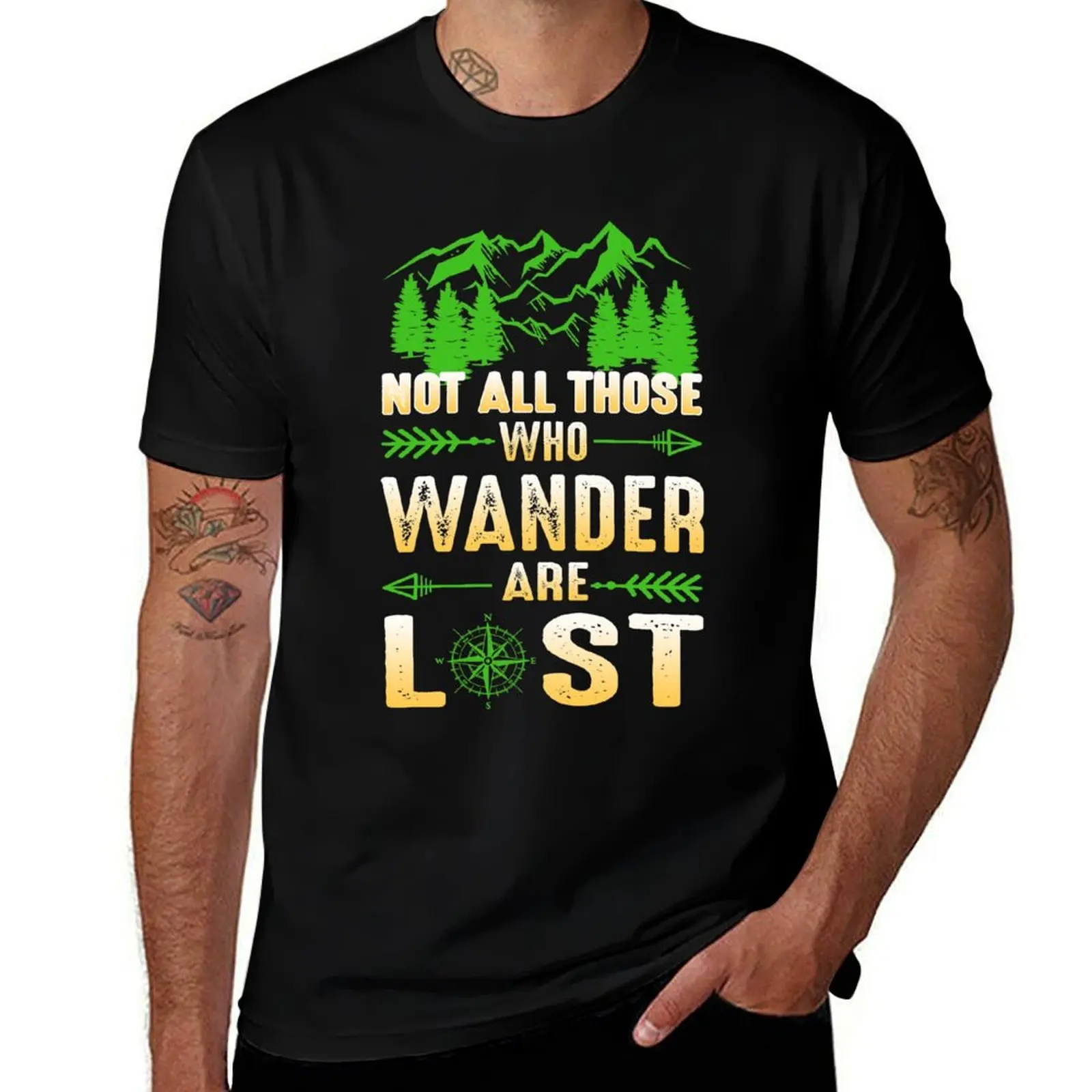 

Not All Who Wander Are Lost T-Shirt t shirt custom print cotton t shirt pack anime t shirts for man T-Shirt